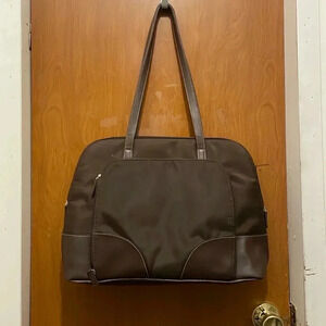 Laptop/tablet Brown‎ with pink lining multiple compartment/storage